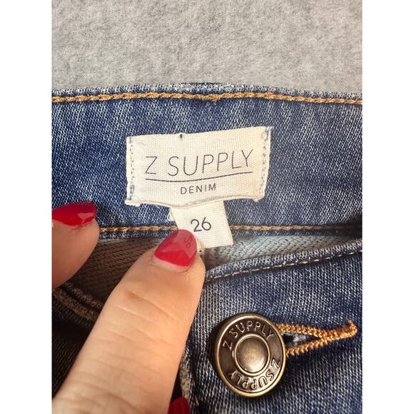 Z Supply Women's Viral Sweatpant Jean Wide Leg/Flare Size 26 - Picture 2 of 6